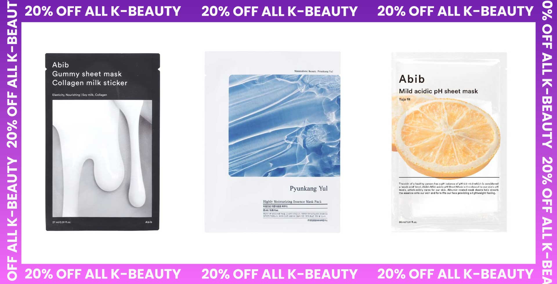 Sheets Masks for hydration and acne at Gen C beauty